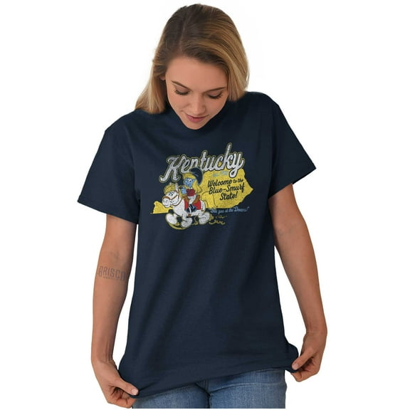 Kentucky KY Cowgirl Vintage Smurfette Women's Graphic T Shirt Tees Brisco Brands M