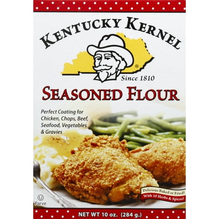 Kentucky Kernel Original Seasoned Flour, Coating Mix for Frying, 10 oz Box