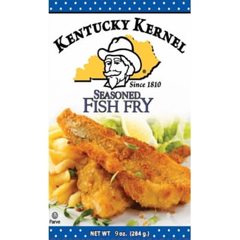 Kentucky Kernel Seasoned Fish Fry, Seafood Breading Batter Mix, 9 oz Box - Crispy Coating for Fish, Shrimp, and Seafood