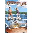 thumbnail image 1 of Kentucky Lake, Kentucky, Water Skiing (16x24 Giclee Gallery Art Print, Vivid Textured Wall Decor), 1 of 3