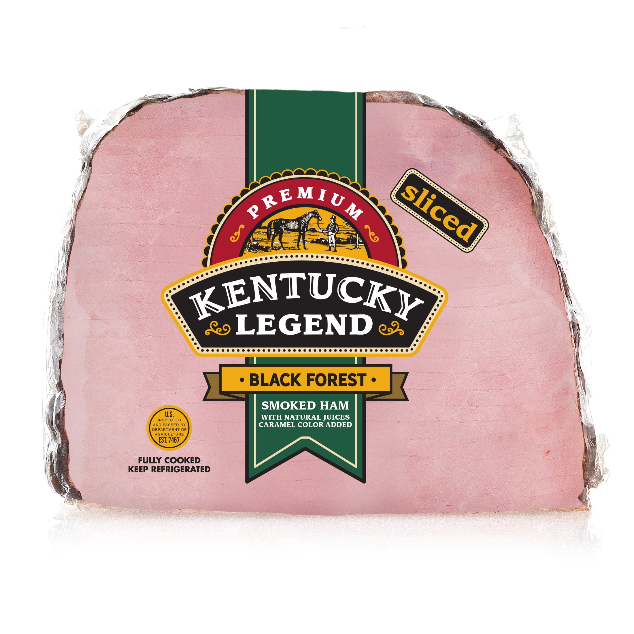 Kentucky Legend Black Forest Quarter Boneless Ham, Sliced, Fully Cooked, 1.5-2.0 lb