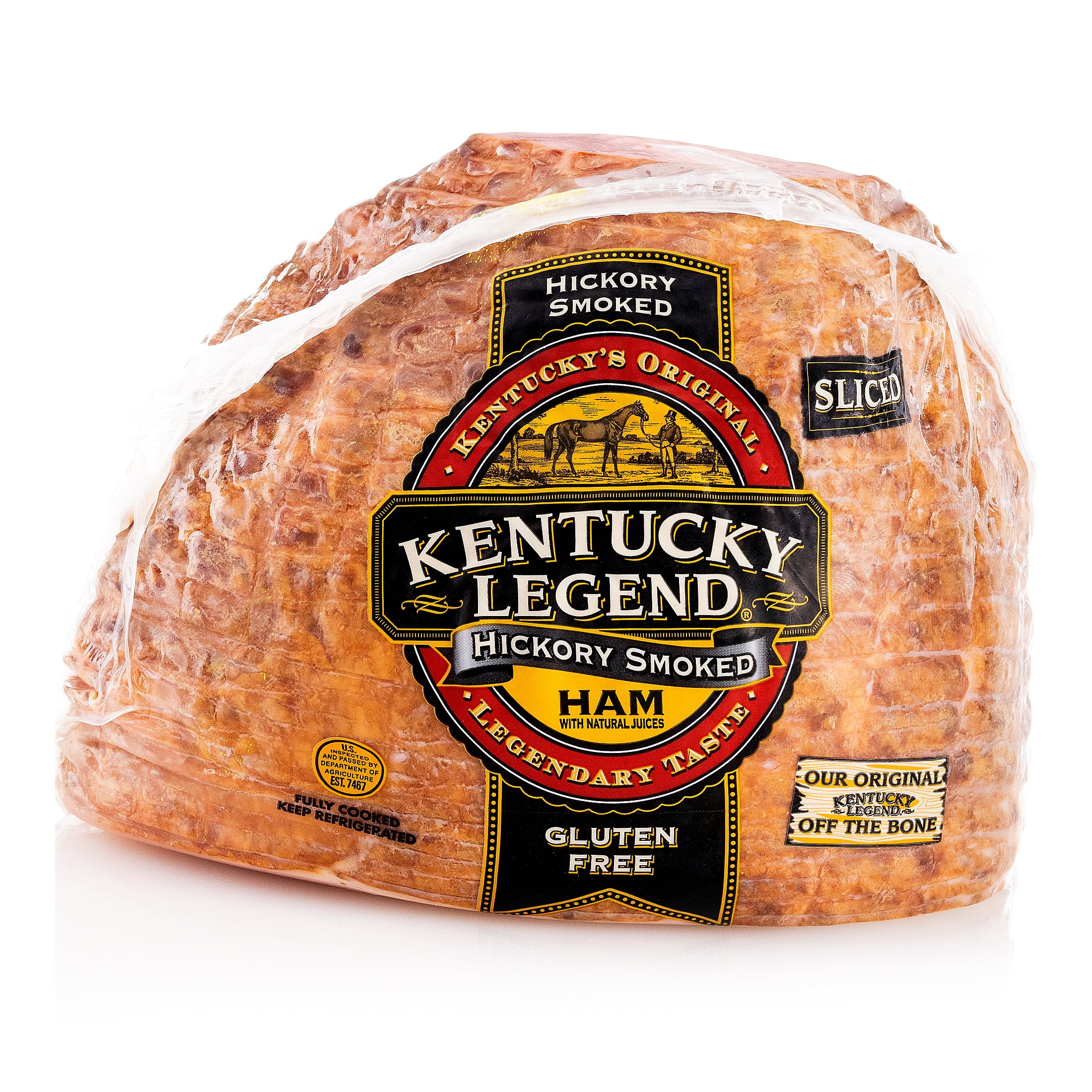 Kentucky Legend Hickory Smoked Boneless Half Ham, Sliced, Fully Cooked, 3-5 lb