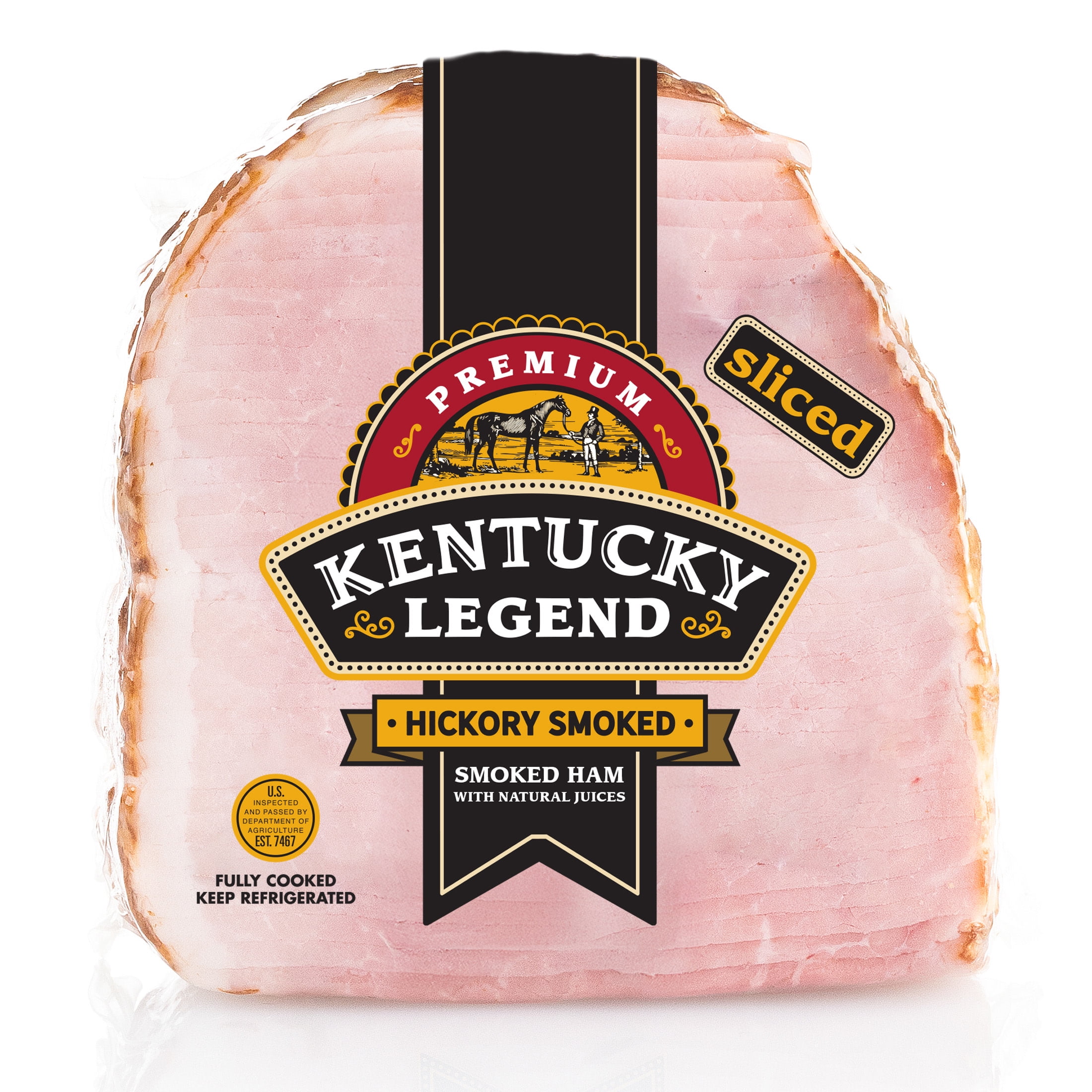 Kentucky Legend Hickory Smoked Quarter Boneless Ham, Sliced, Fully Cooked, 1.5-2.0 lb