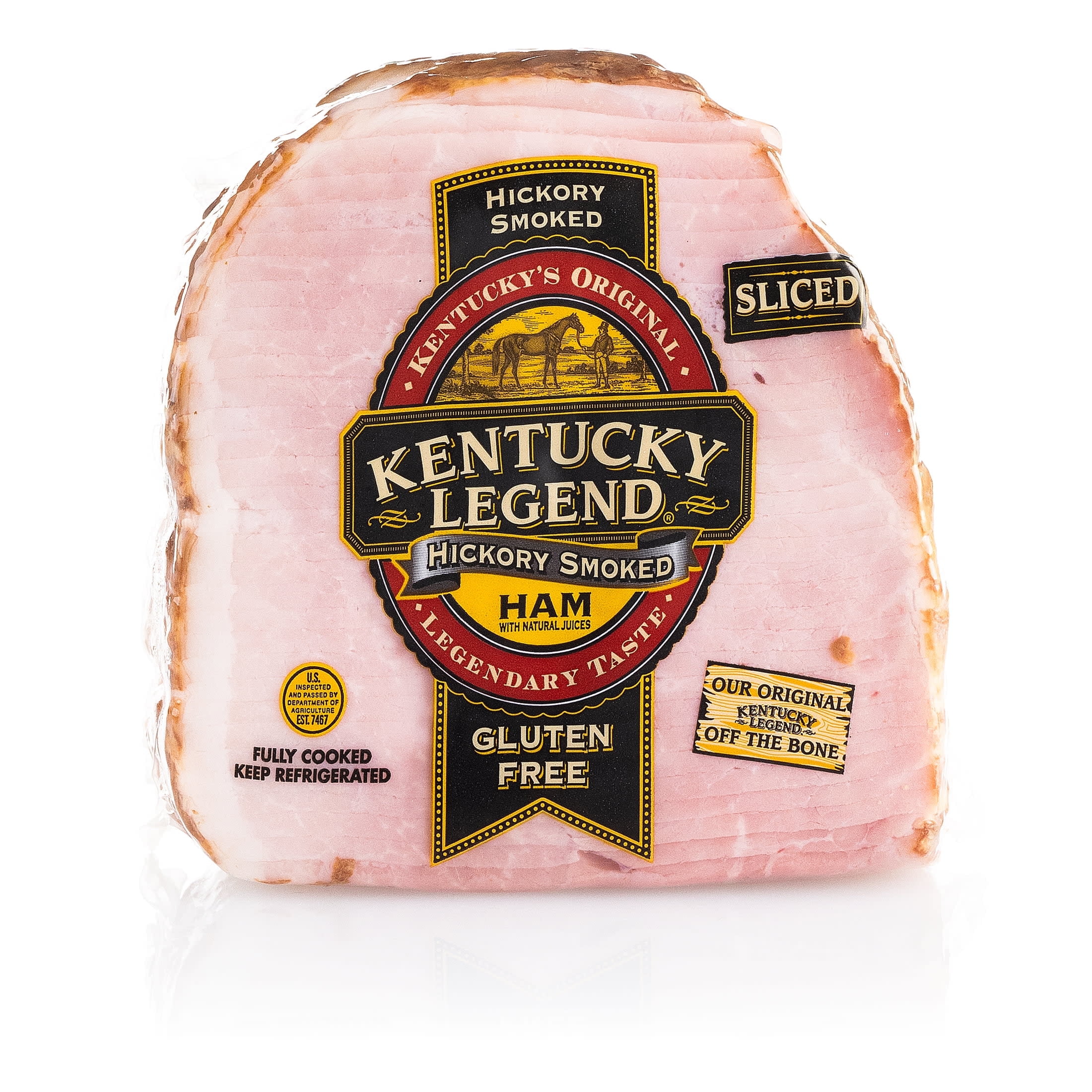 Kentucky Legend Hickory Smoked Quarter Boneless Ham, Sliced, Fully Cooked, 1.5-2.0 lb
