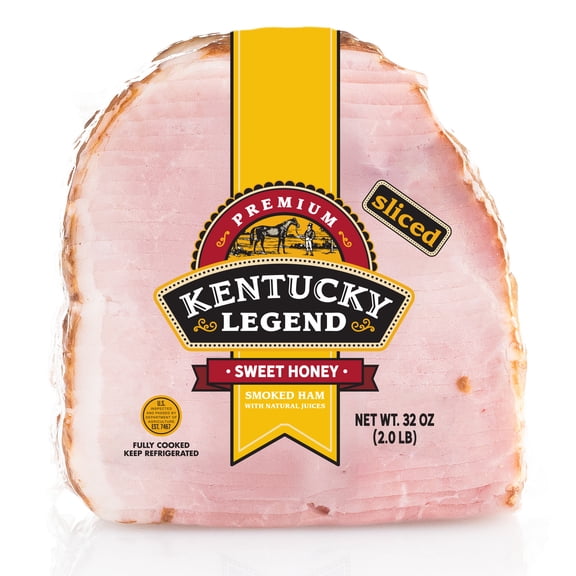 Kentucky Legend Sweet Honey Quarter Boneless Ham, Spiral Sliced, Fully Cooked, 2 Pounds, 15g of Protein per Serving