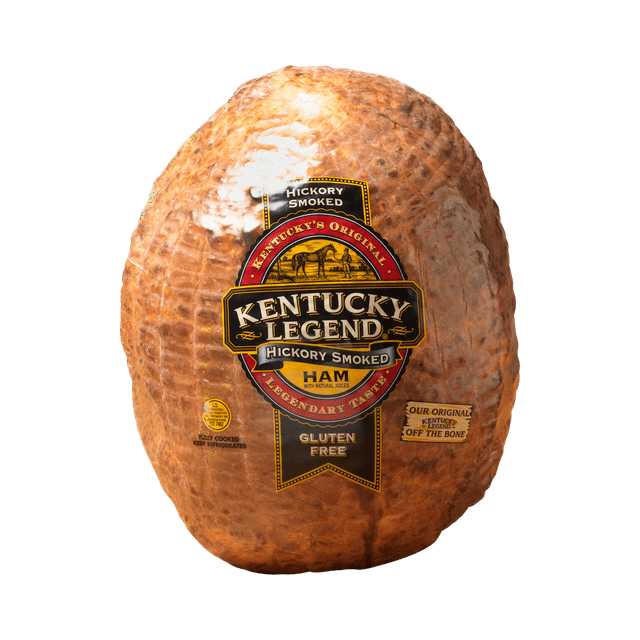 Kentucky Legend Whole Natural Juice Smoked Ham, Gluten-Free, 3 oz Serving Size, Packaged in Plastic