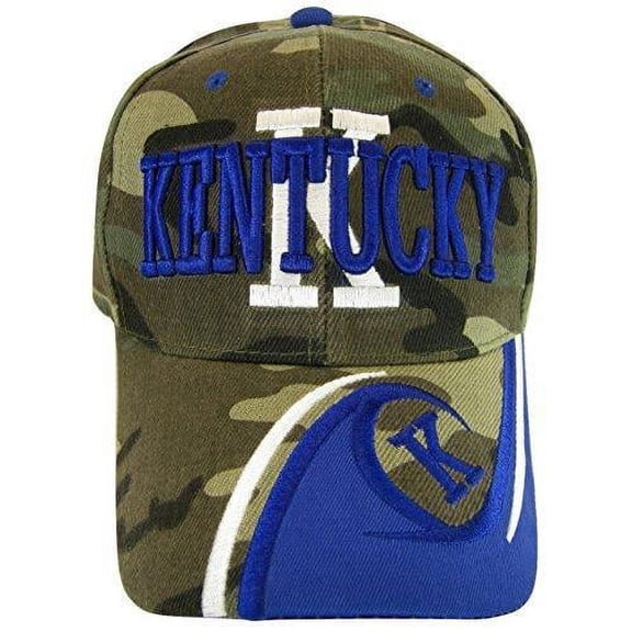 Kentucky Men's K Wave Pattern Adjustable Baseball Cap (Camouflage)