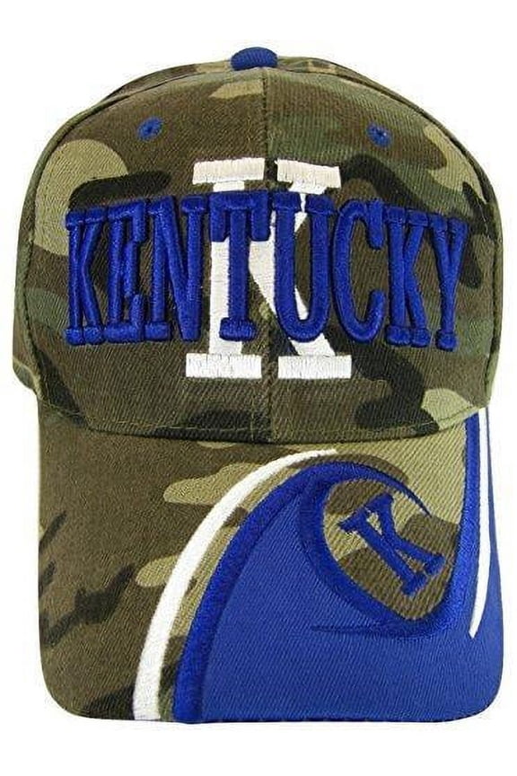 Kentucky Men's K Wave Pattern Adjustable Baseball Cap (Camouflage)