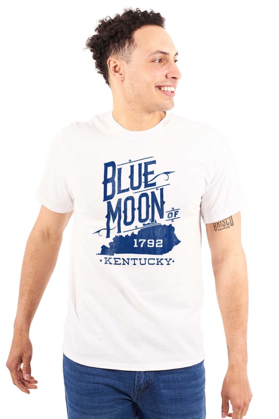 Kentucky Moon Retro State Shape Men's Graphic T Shirt Tees Brisco Brands L