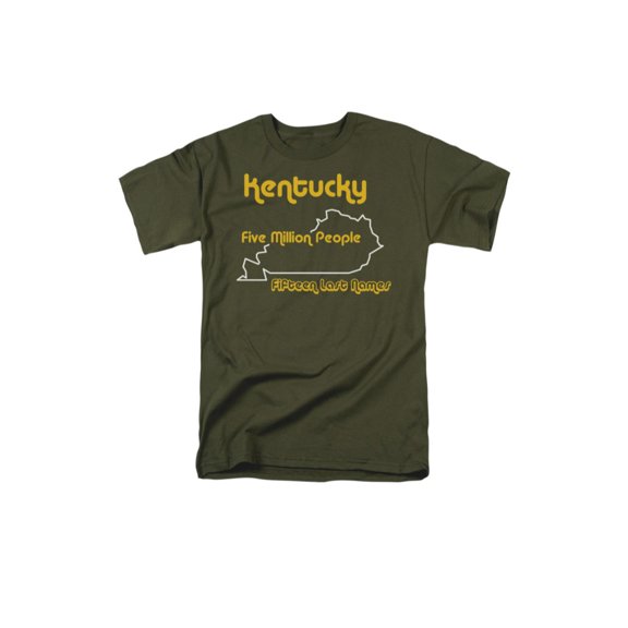 kentucky five million people fifteen last names funny saying adult t-shirt