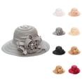 thumbnail image 1 of Kentucky Organza Wide Brim Sun Hat for Women Summer Derby Hats for Tea Party Bowler Cap, 1 of 4