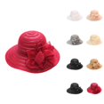 thumbnail image 1 of Kentucky Organza Wide Brim Sun Hat for Women Summer Derby Hats for Tea Party Bowler Cap, 1 of 4