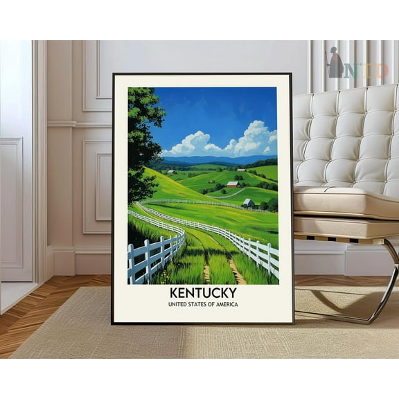 Kentucky Poster, Kentucky Print, Kentuckyunited States Photo, United States Poster, United States Print, Travel Poster Wall Art, Modern Wall Decor, 24x36 UNFRAMED