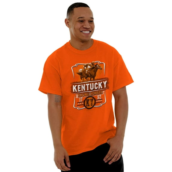 Kentucky Racing Horses Southern Pride Plus Size Crewneck Graphic Tee Shirt Brisco Brands 2X
