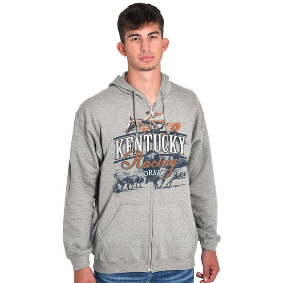 Kentucky Roots Cute State Shape Map Zip Up Hoodie Men's Women's Brisco Brands S