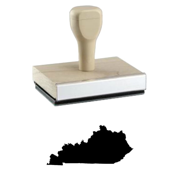 Kentucky Rubber Stamp, 1 X 2" Wood Stamp