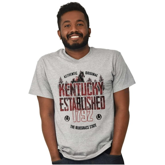 Kentucky Rugged Outdoor Horse Farm Men's Graphic T Shirt Tees Brisco Brands S