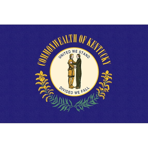 Kentucky State Flag, Letterpress (9x12 Wall Art Print, Home Decor)