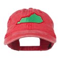 thumbnail image 1 of Kentucky State Map Embroidered Washed Cap - Red OSFM, 1 of 5