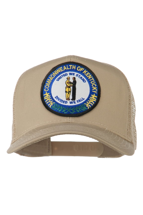 Kentucky State Patched Mesh Cap - Khaki OSFM