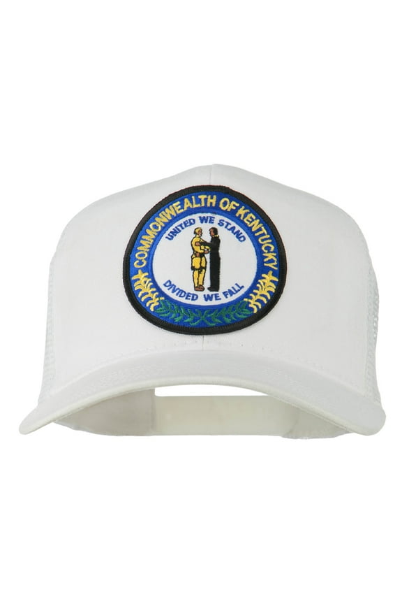 Kentucky State Patched Mesh Cap - White OSFM