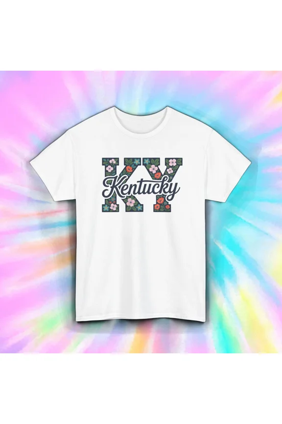 Kentucky State Pride Floral Graphic Southern Roots Unisex T-Shirt up to size 5XL