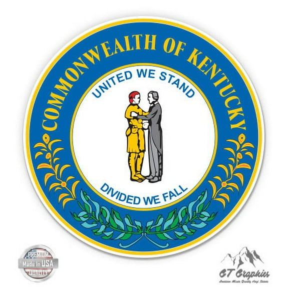 Kentucky State Seal - 12" Vinyl Sticker Waterproof Decal