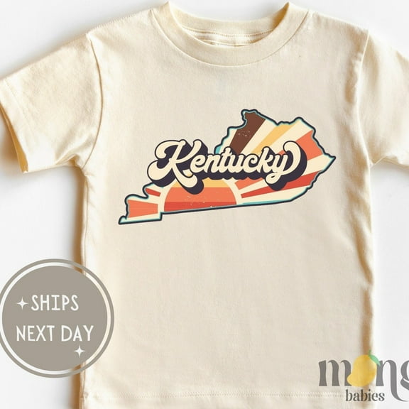 Kentucky T-Shirts, Shirts For Boys And Girls Long Distance State Organic Tee For Your Little, Baby Clothes TODDLER SHORT SLEEVE TEE BELLA CANVAS 3001T