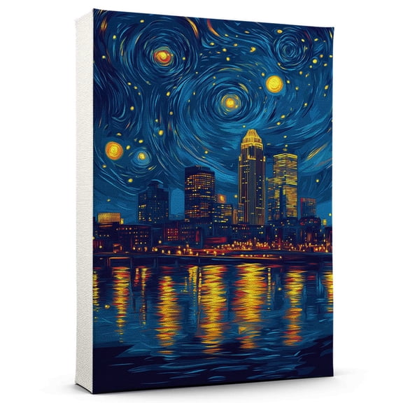 Kentucky Travel Canvas Art Print, United States Wall Canvas Starry Night, Kentucky Canvas Painting decorUnited States Travel Picture -97AZ673