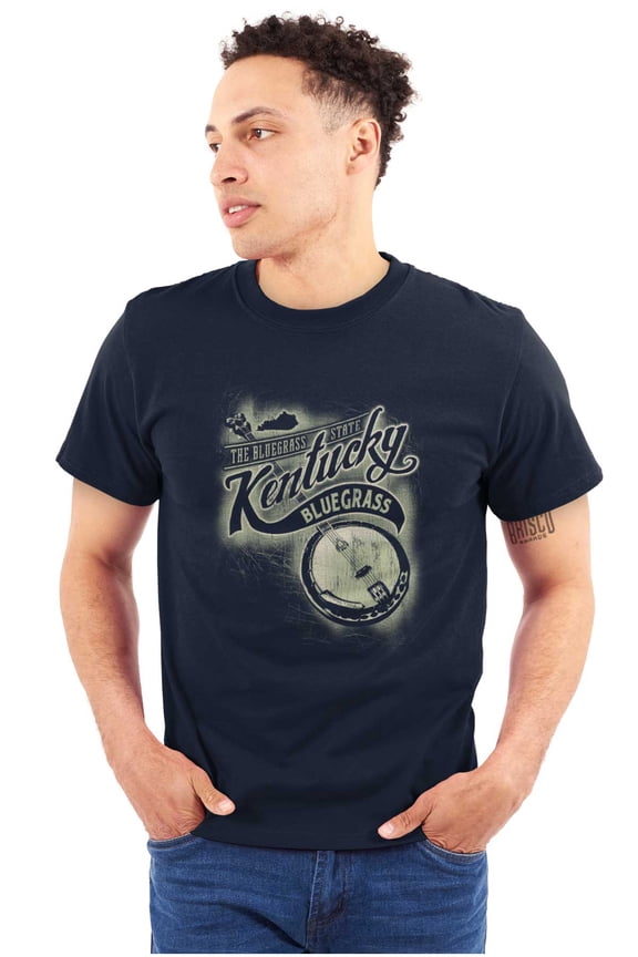Kentucky Vintage Bluegrass Banjo KY Plus Size Crewneck Graphic Tee Shirt Brisco Brands 3X