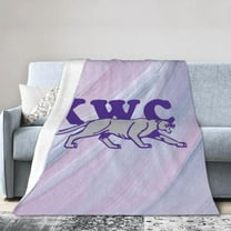 Kentucky Wesleyan College Logo Fleece Blanket, Very Soft Microfiber Flannel Blanket for Couch Warm and Cozy for All Seasons