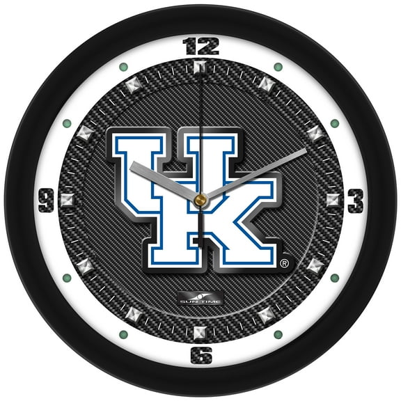 Kentucky Wildcats 11.5'' Suntime Premium Glass Face Carbon Fiber Wall Clock