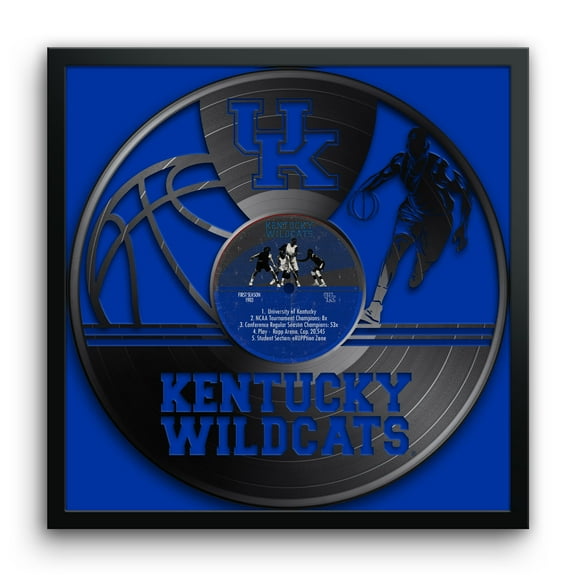 Kentucky Wildcats Framed 13" x 13" Vinyl Record Art Print