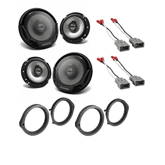 6.5 inch Front & Rear Door Car Speakers with Speaker Adapter Kit & Speaker Harness for 2006-2011 Honda