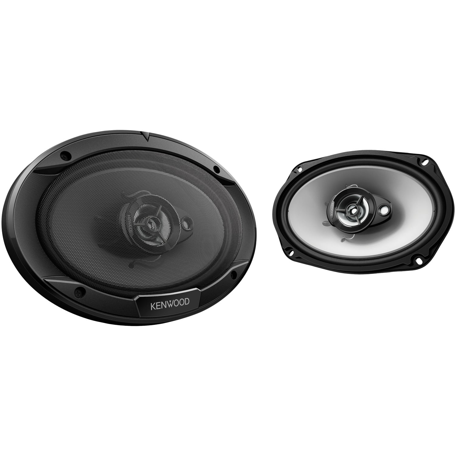 Kenwood 6" x 400W 3-Way Car Audio Flush Mount Coaxial Stereo Speakers, - Walmart.com