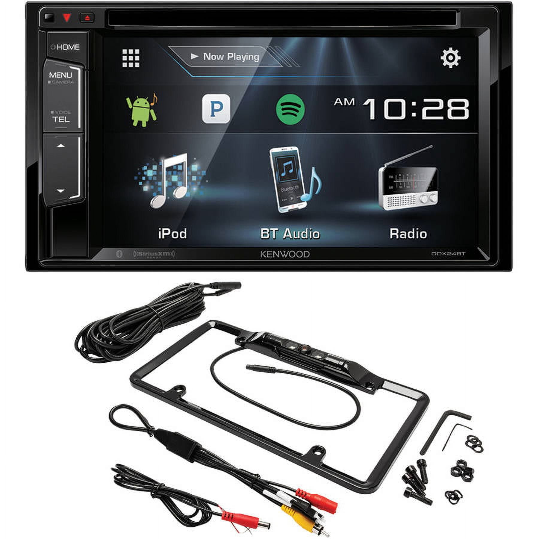 Kenwood DDX24BT 6.2" DoubleDIN InDash DVD Receiver and Crimestopper