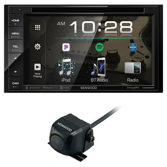 Kenwood DDX26BT Multimedia DVD Receiver, Bluetooth, and Sirius/XM Ready with CMOS-130 Rearview Camera