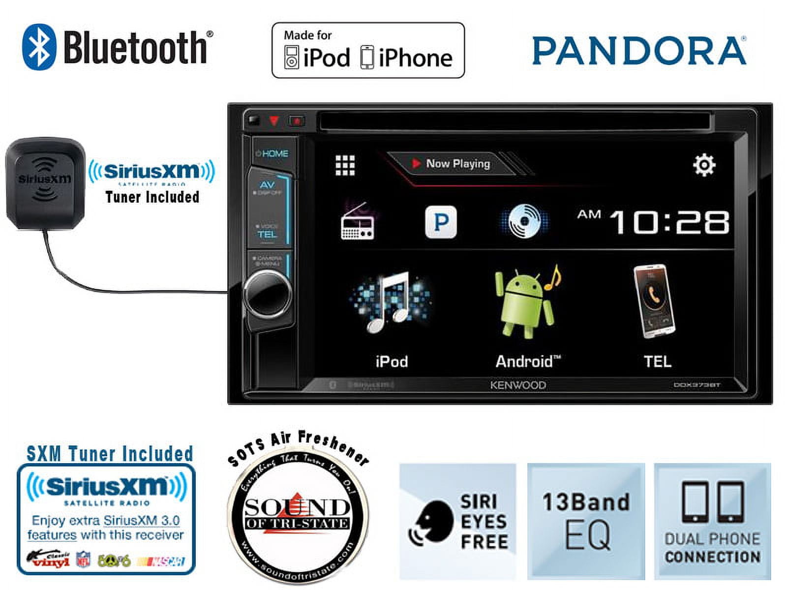 Kenwood DDX373BT DVD Receiver with Built in Bluetooth SiriusXM
