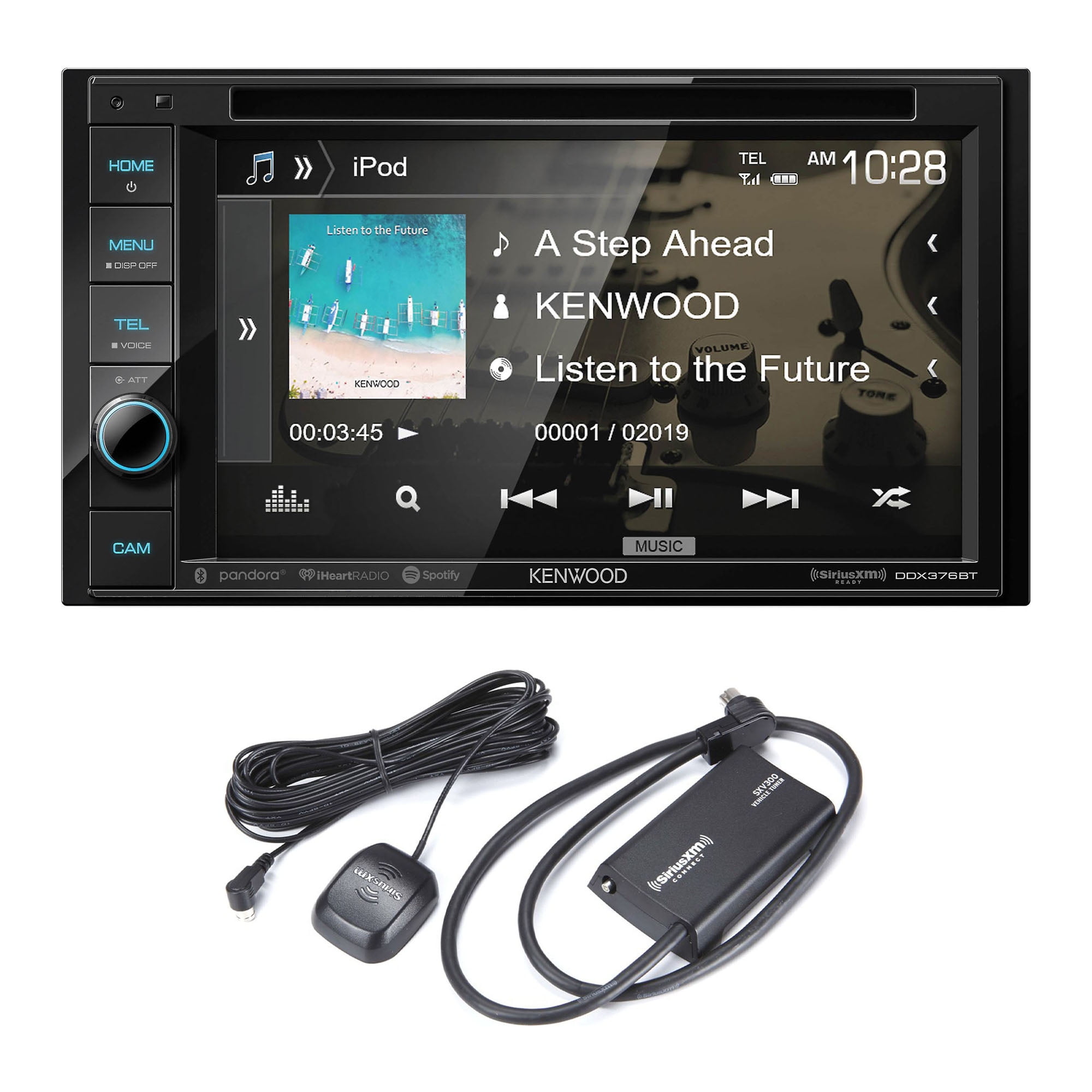 Kenwood DDX376BT DVD MultiMedia Receiver with Bluetooth with a Sirius XM SXV300v1 Connect