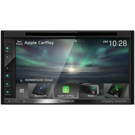 Kenwood DDX6706S 6.8-Inch Double-Din In-Dash DVD Receiver with Bluetooth, Apple CarPlay, Roid Auto and SiriusXM Ready