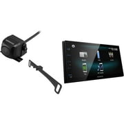 Kenwood DMX129BT MultiMedia Receiver No CD with Bluetooth with CMOS-230LP Rearview Camera with License Plate Mounting Hardware