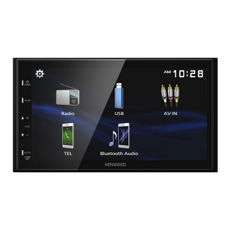 Kenwood - 6.8"  Bluetooth Digital Media Receiver with rear camera input - Black