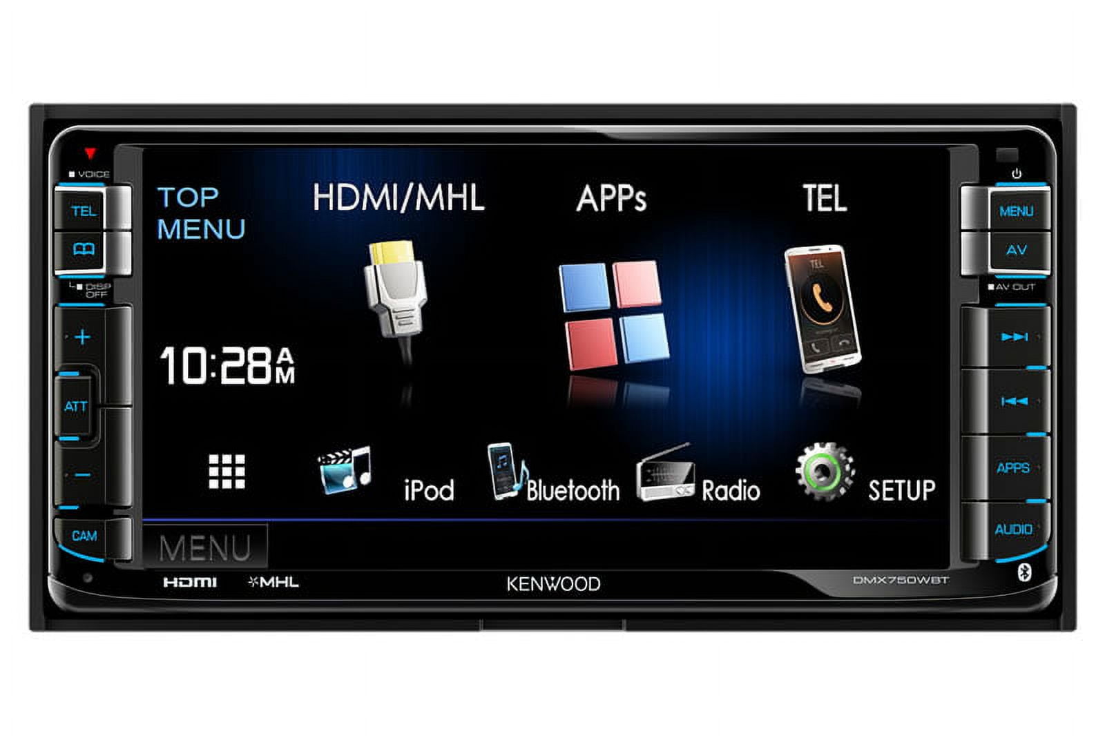 Kenwood DMX750WBT Double-DIN In-Dash Car Stereo - Walmart.com