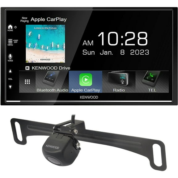 Kenwood DMX8709S 6.8 DoubleDIN Touchscreen Digital Multimedia Receiver + Kenwood 195 Backup Camera