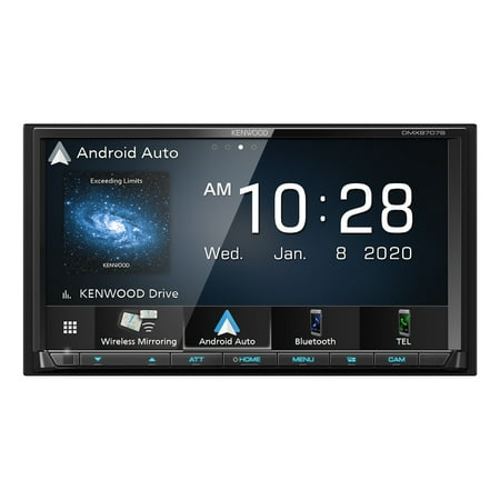 Kenwood - 7" - Android Auto/Apple® CarPlay™ - Built-in Bluetooth - In-Dash Digital Media Receiver - Black