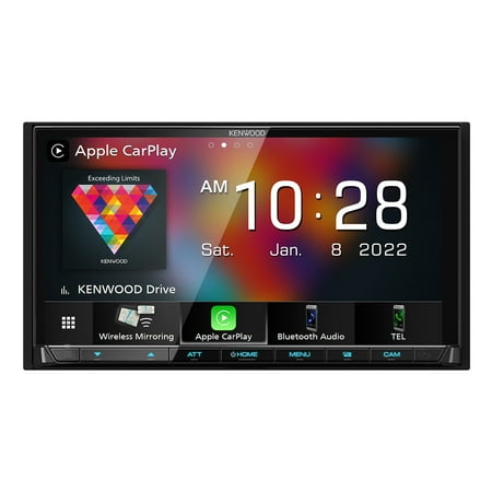 Kenwood - 6.8" - Android Auto & Apple CarPlay - Built-in Bluetooth - In-Dash Digital Media Receiver with Maestro Compatibility - Black