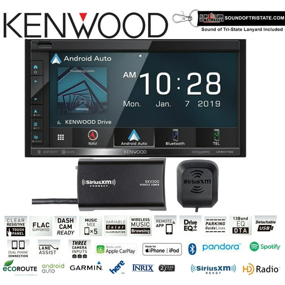 Kenwood DNR476S Digital Multimedia Navigation Receiver SiriusXM SXV300v1