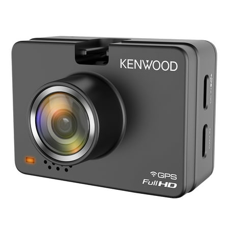 Kenwood - DRV-A310W 1080p Full HD Dashcam with GPS, Wireless Link, and Motion detection - Black