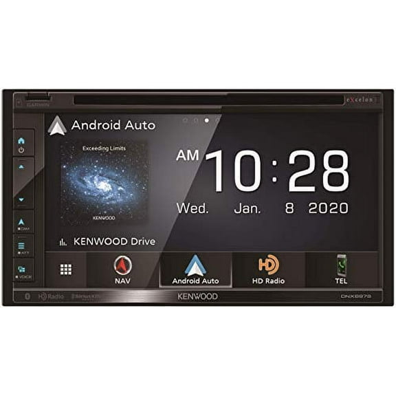 Kenwood Excelon DNX697S 6.8" Clear Resistive Touch Panel Navigation DVD Receiver with Bluetooth & HD Radio | Equipped with Garmin navigation software | With Apple CarPlay and Android Auto