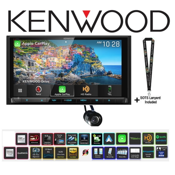Kenwood Excelon DNX996XR 6.8" Navigation DVD Receiver w/ Bullet style Camera